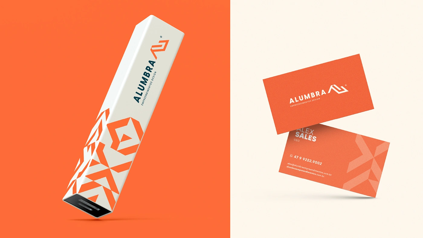 Cartão de Visitas e Brinde com Identidade Visual da Campanha Alumbra