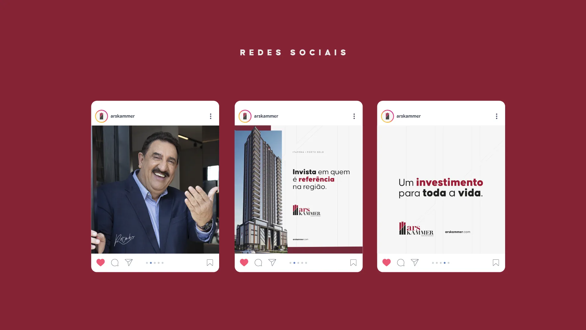 Mockup de Post no Instagram com Identidade da Campanha ARS Kammer