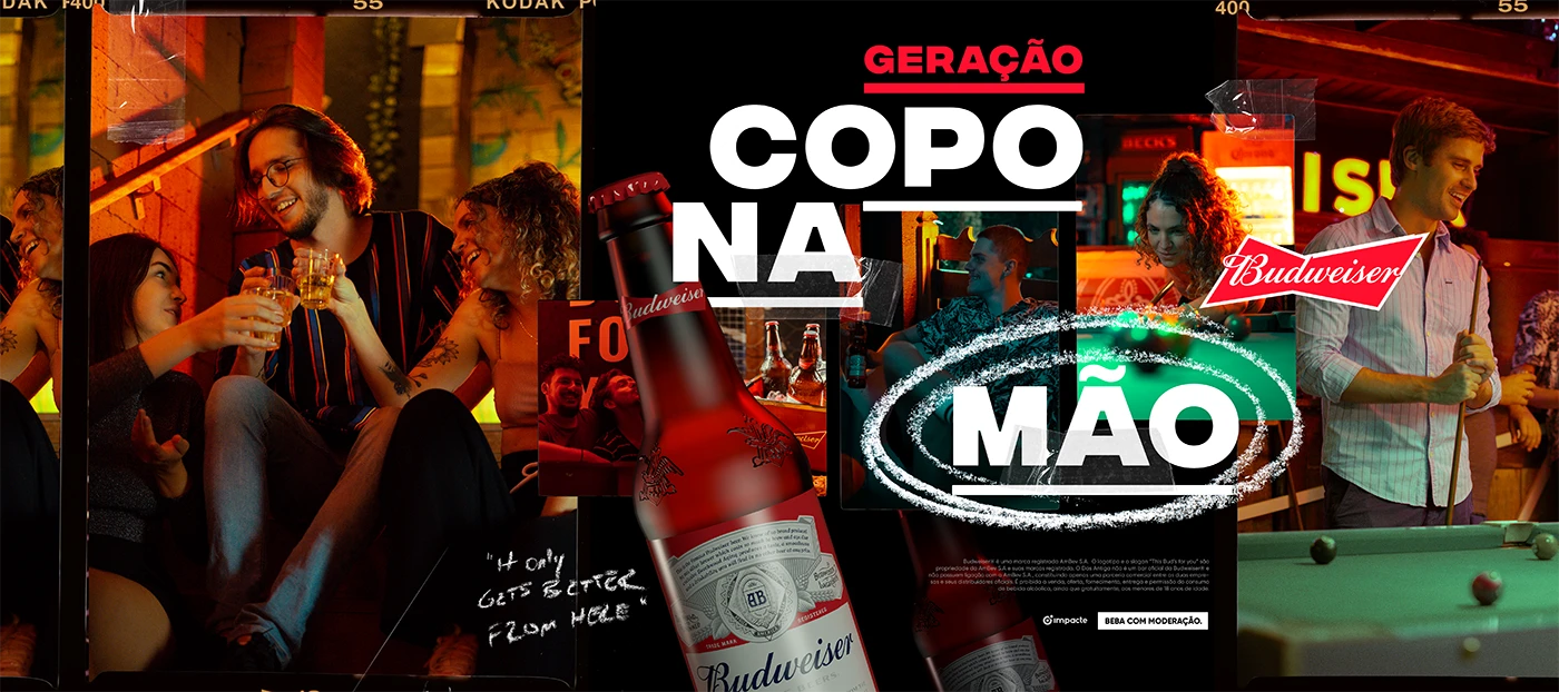 Banner que representa a estética da campanha Geração copo na mão