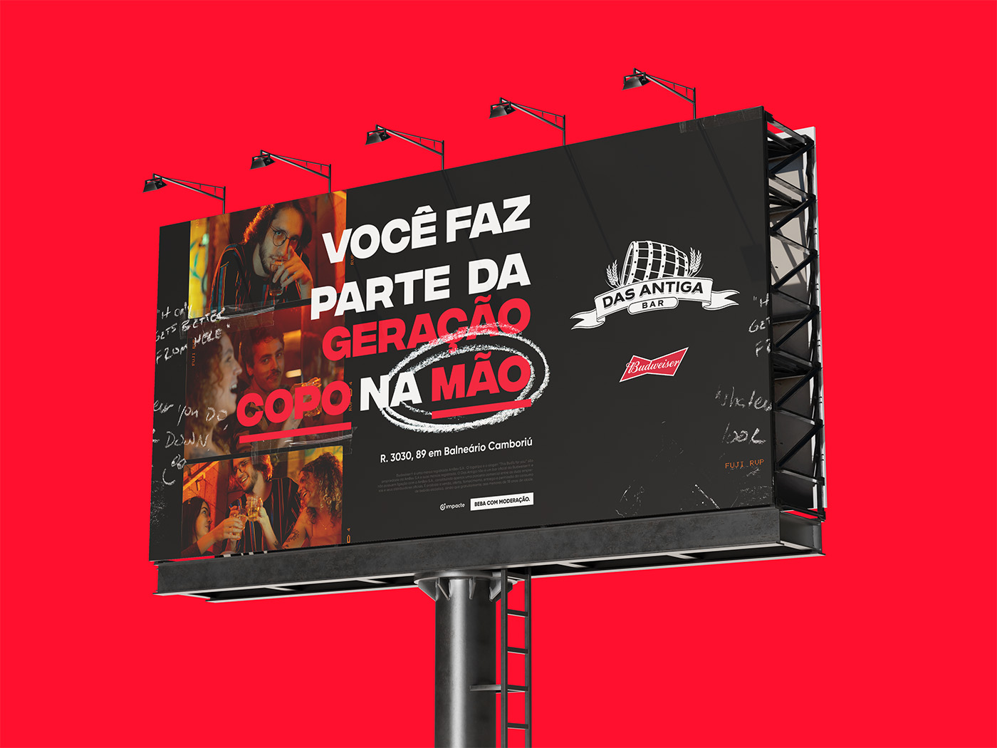 Mockup outdoor iluminado